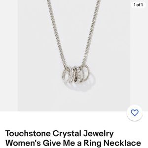 Touchstone Crystal NWT Give Me a Ring Necklace
